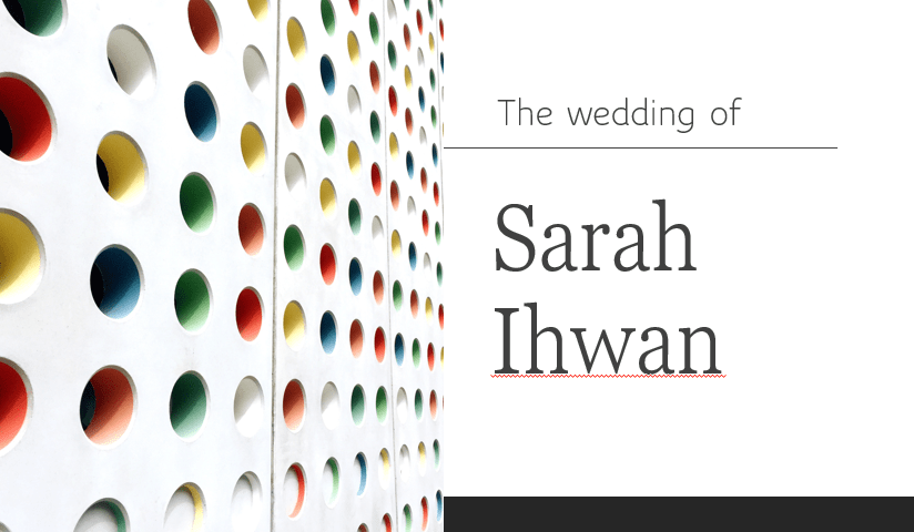 Sarah’s Wedding